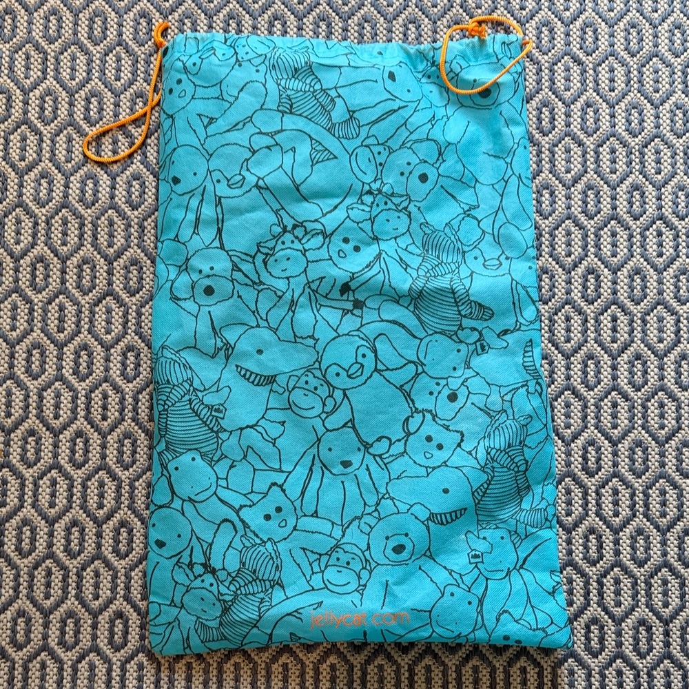 Jellycat Turquoise Drawstring Bag - Picture 3 of 3